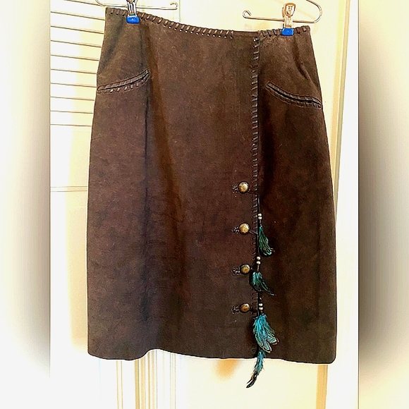 Double D Ranch Real Leather Skirt Supports Horse Rescue 🐎 - Picture 3 of 7